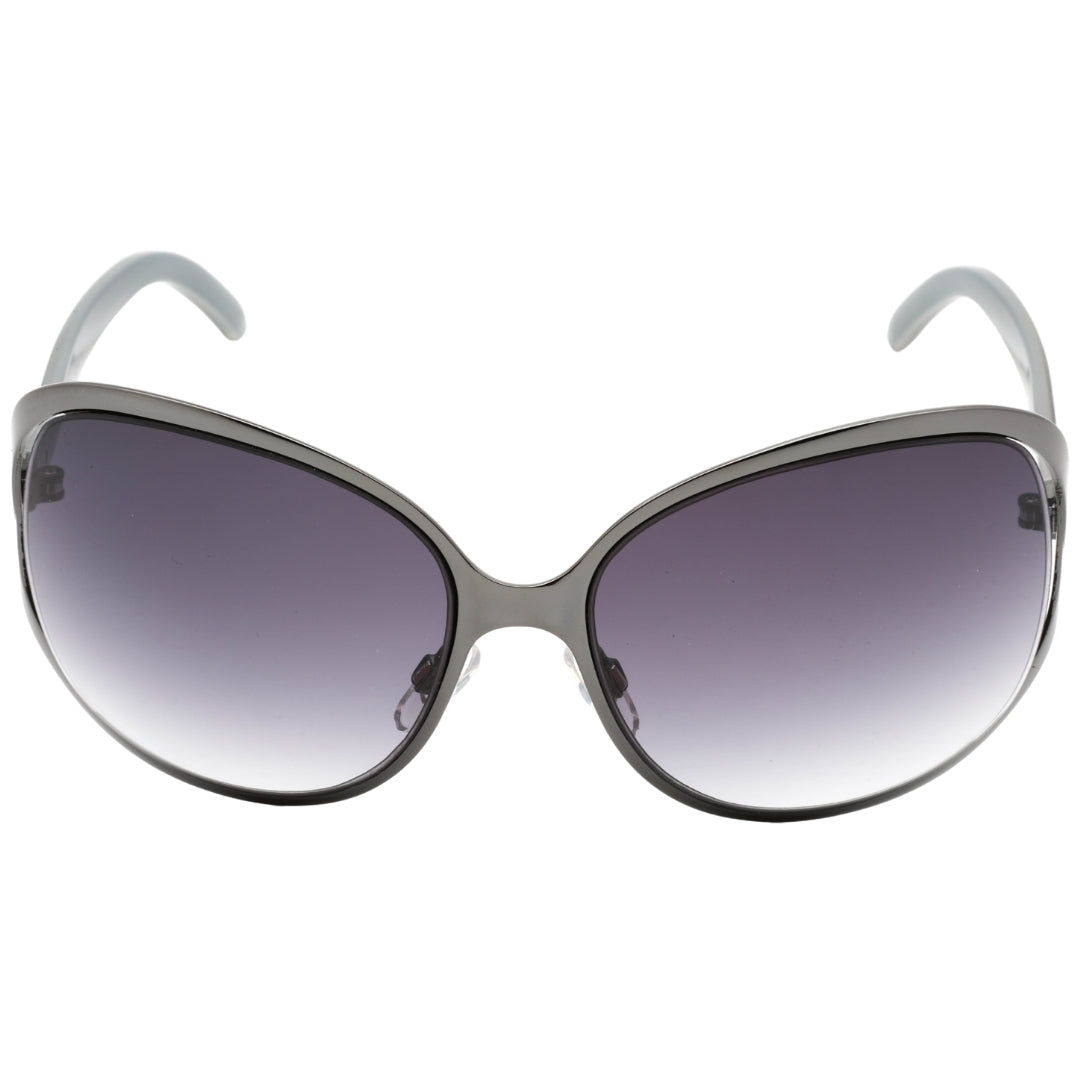 Calvin Klein Grey Oval Lensed Black Sunglasses