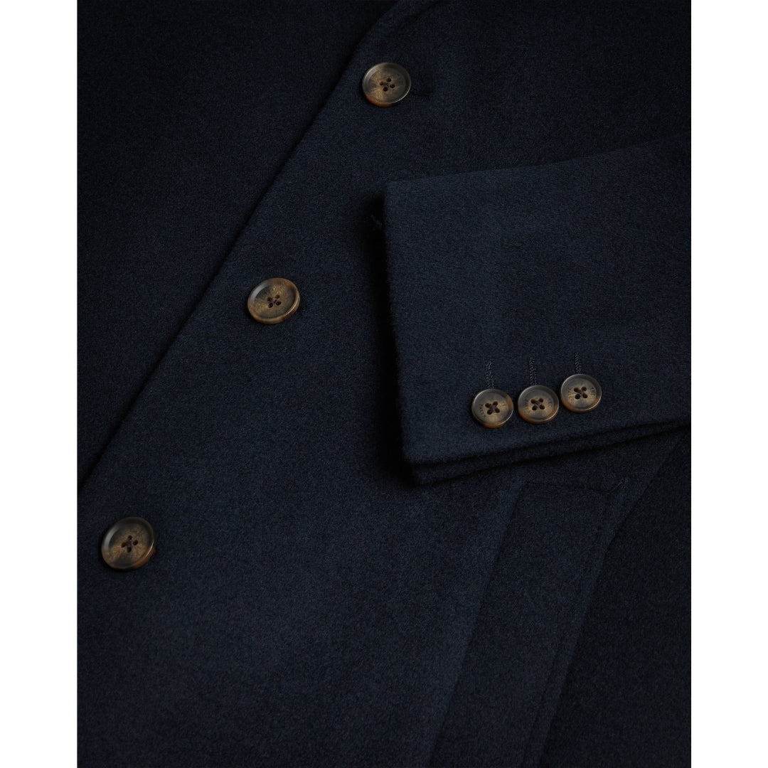 Ted Baker Rueby Wool Blend City Navy Overcoat