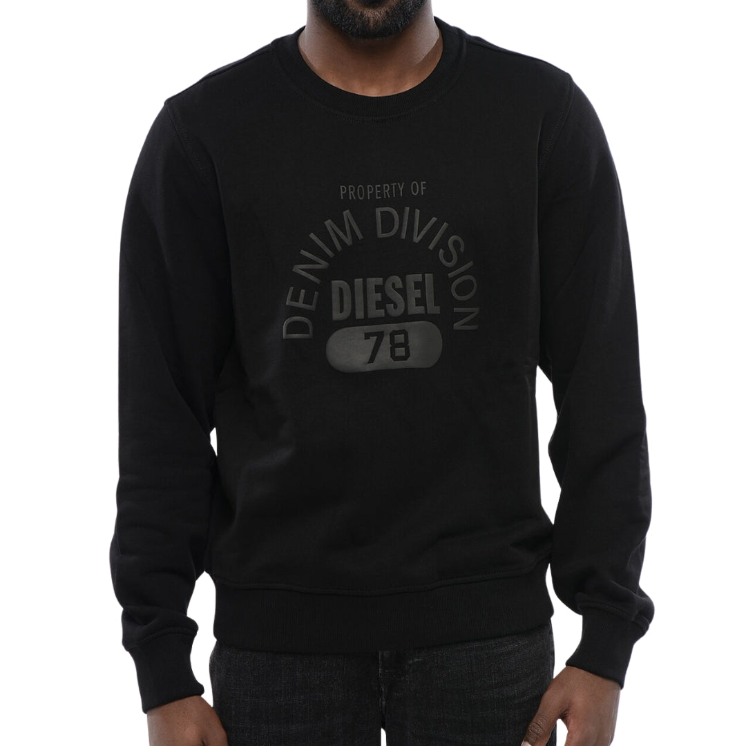 Diesel Denim Division Logo Black Sweatshirt