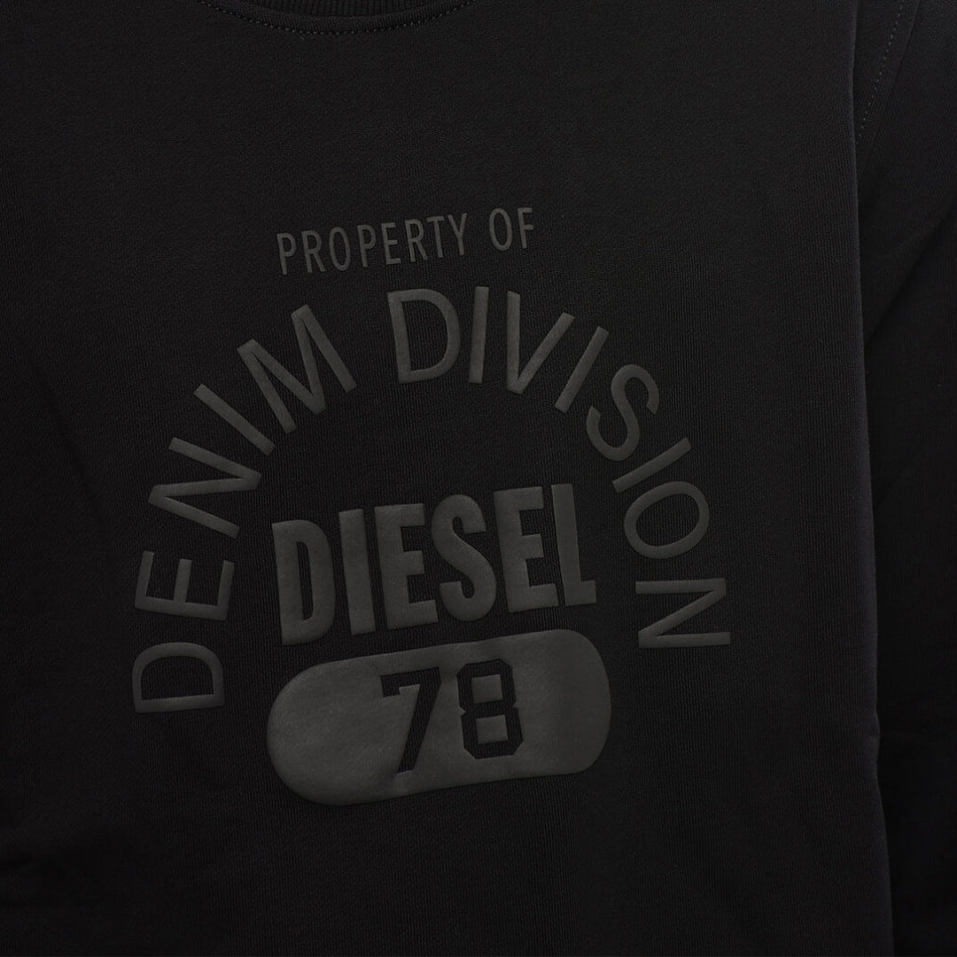 Diesel Denim Division Logo Black Sweatshirt