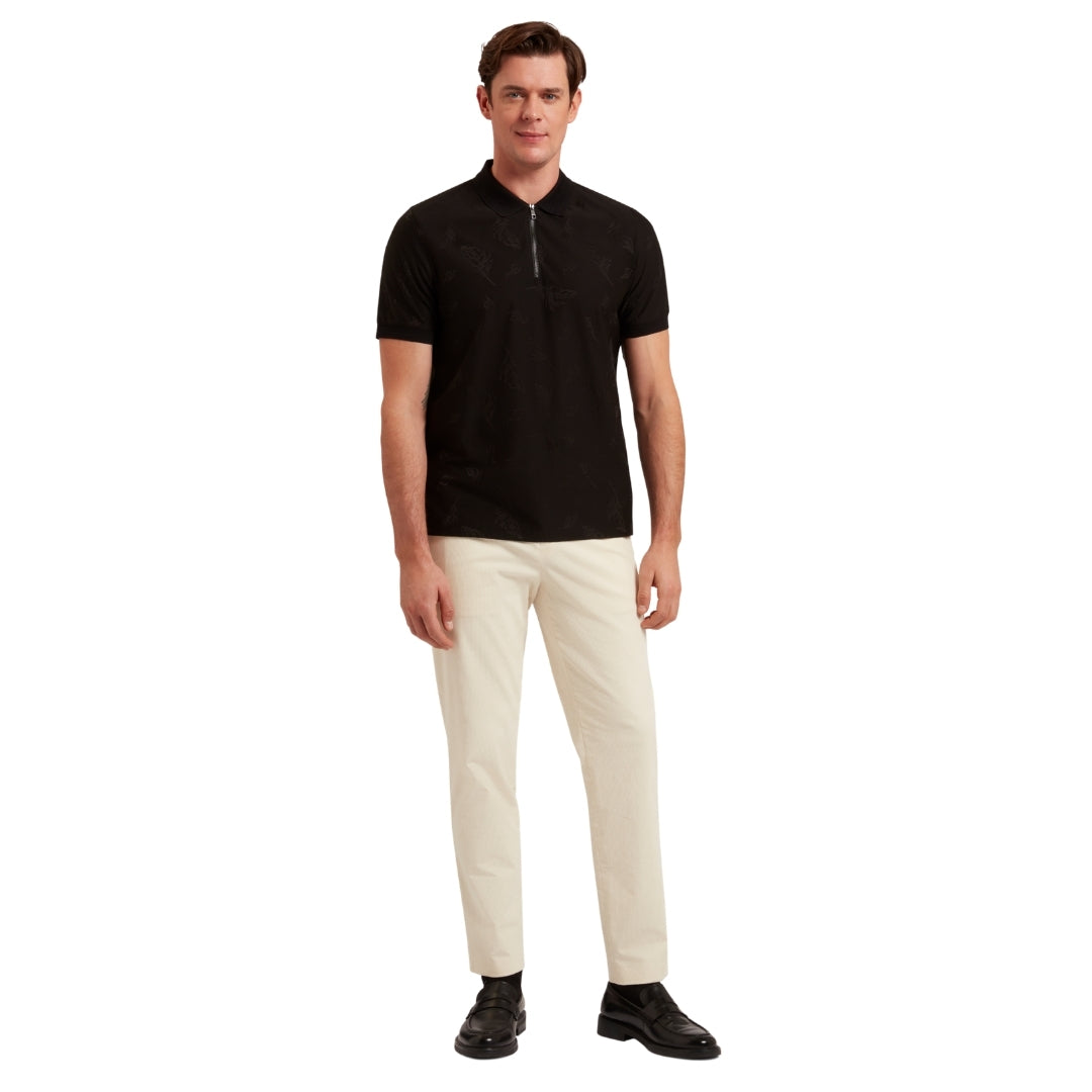 Ted Baker MMB NEYACK SS Feather Jacquard Zip Polo 6