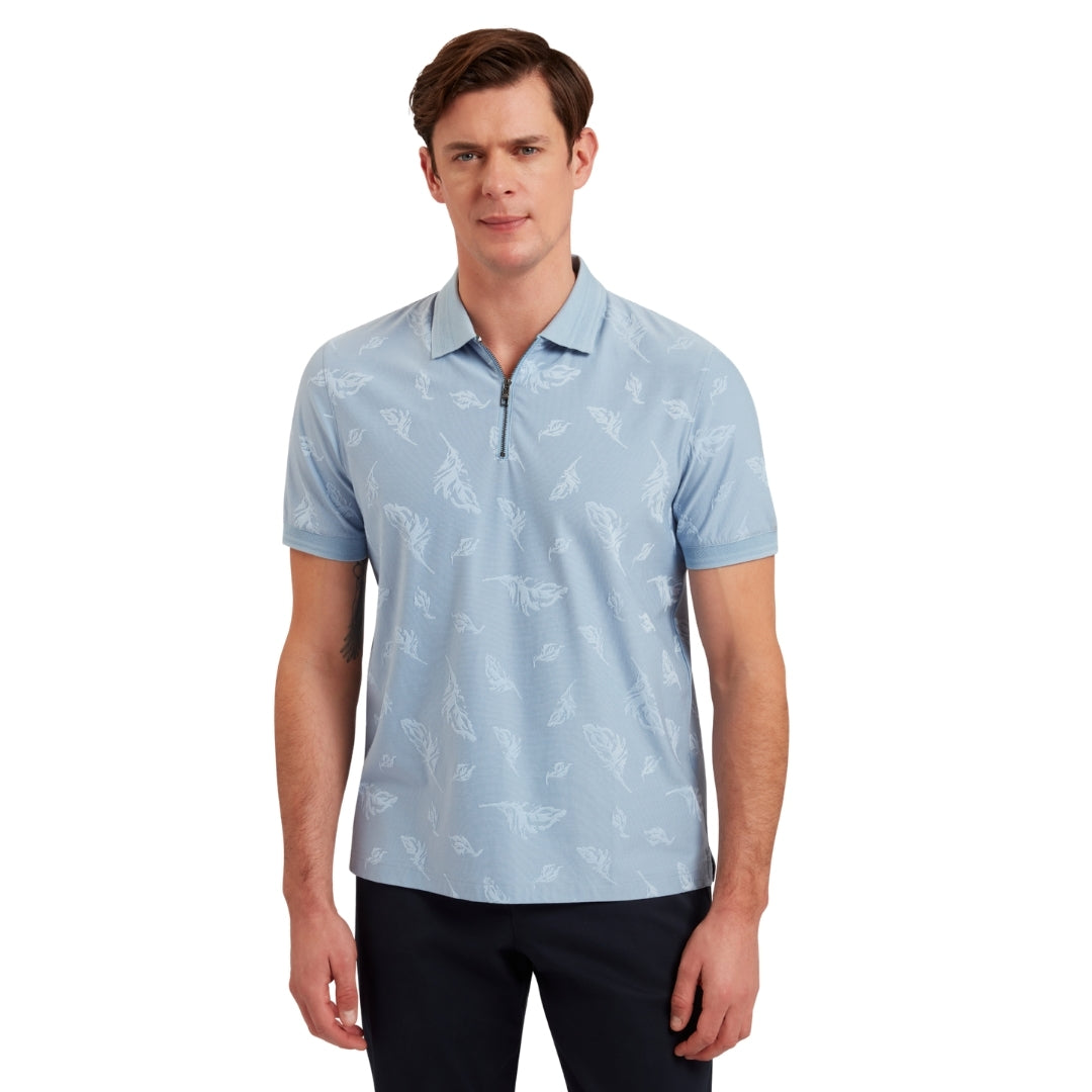 Ted Baker MMB NEYACK SS Feather Jacquard Zip Polo 5