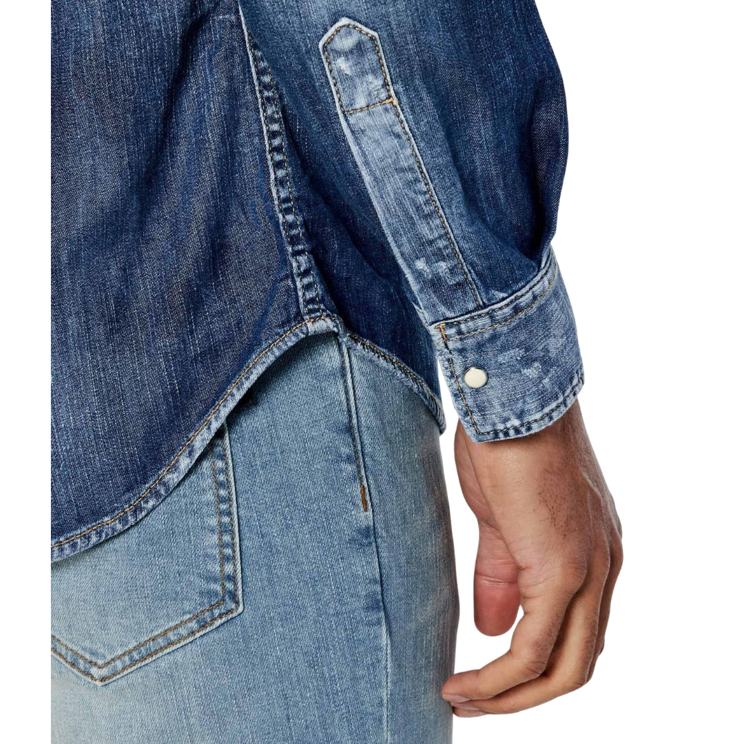 Dsquared2 Cool Guy Western Shirt Navy Blue W34