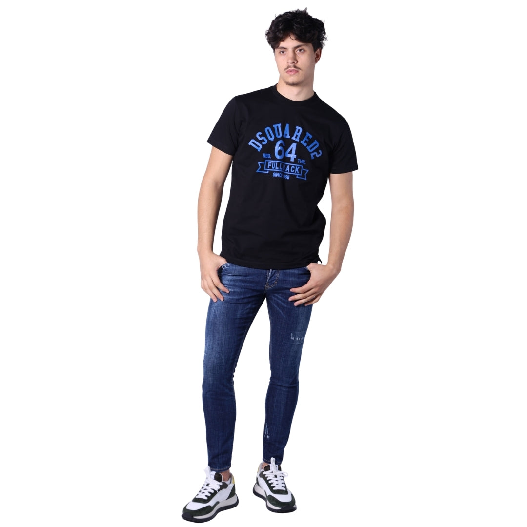 DSQUARED2 Cigarette Fit College Black T-Shirt XS