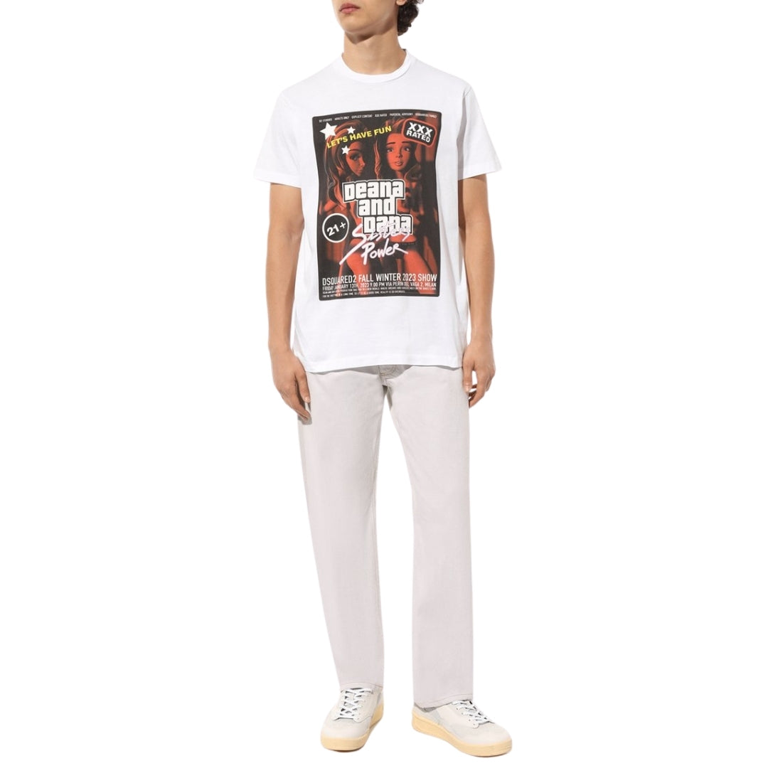 DSQUARED2 Deana And Dana Graphic White T-Shirt XS
