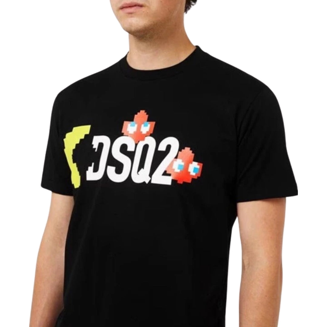 DSQUARED2 Pac Man DSQ2 Logo Black T-Shirt S