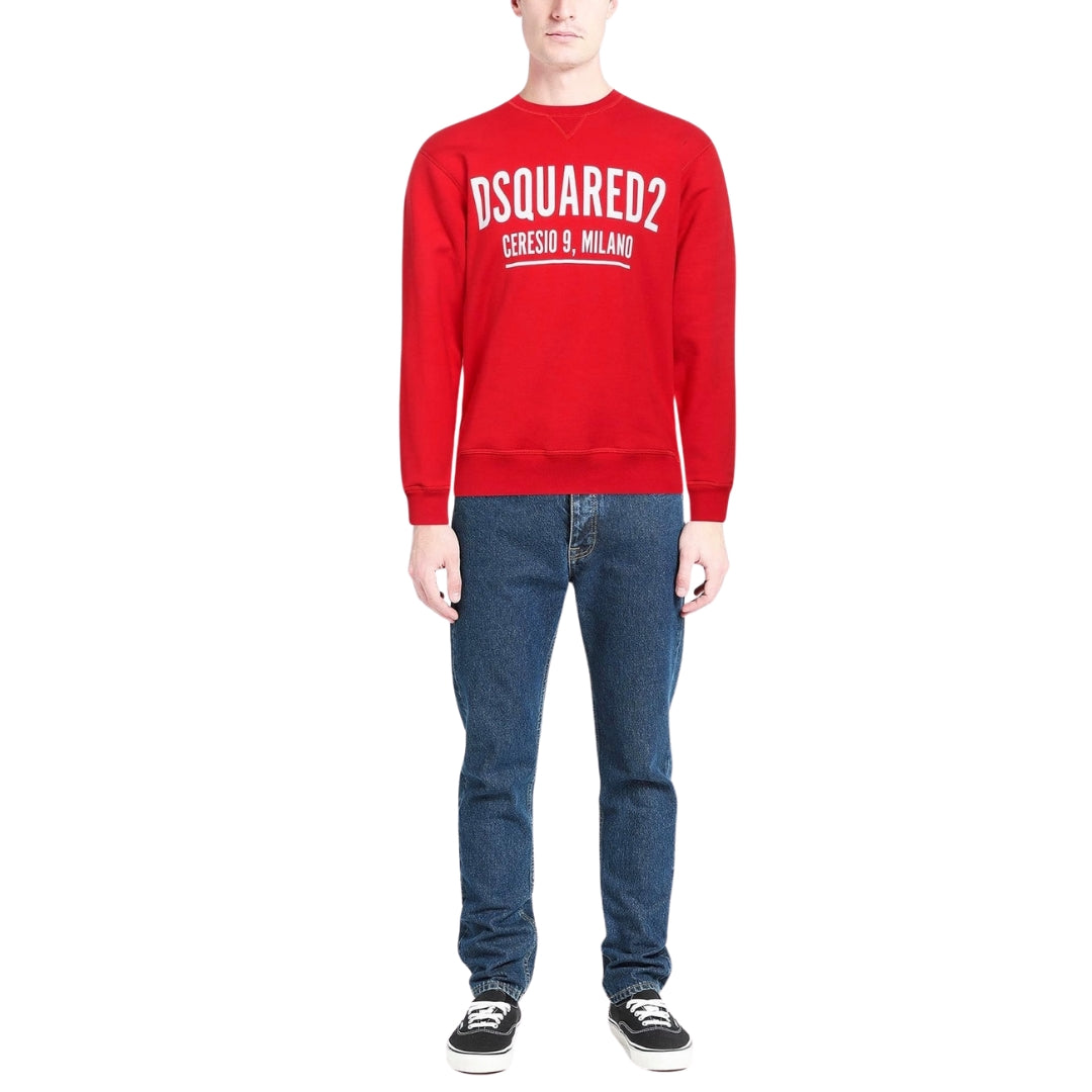 Dsquared2 Ceresio Logo Crewneck Red Sweatshirt