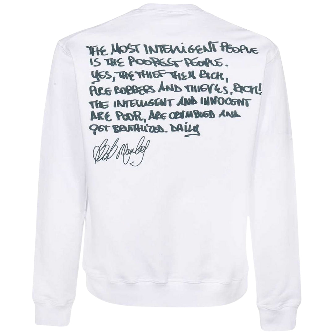Dsquared2 Bob Marley Cool Fit White Sweatshirt XS