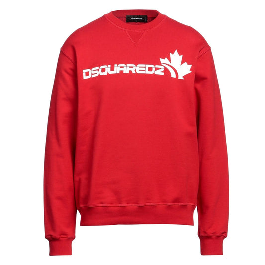 Dsquared2 Bold Maple Leaf Logo Red Sweatshirt M