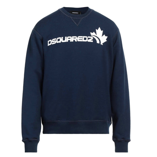 Dsquared2 Bold Maple Leaf Logo Navy Blue Sweatshirt