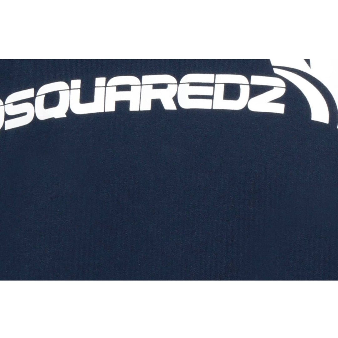 Dsquared2 Bold Maple Leaf Logo Navy Blue Sweatshirt