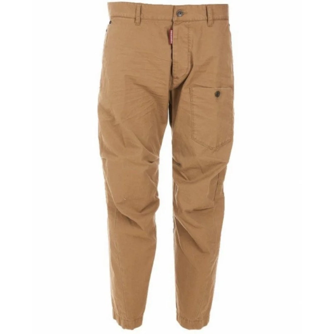 DSQUARED2 S71KB0491 S41794 SKIPPER FIT 157 TOBACCO CHINO PANTS Mens 48