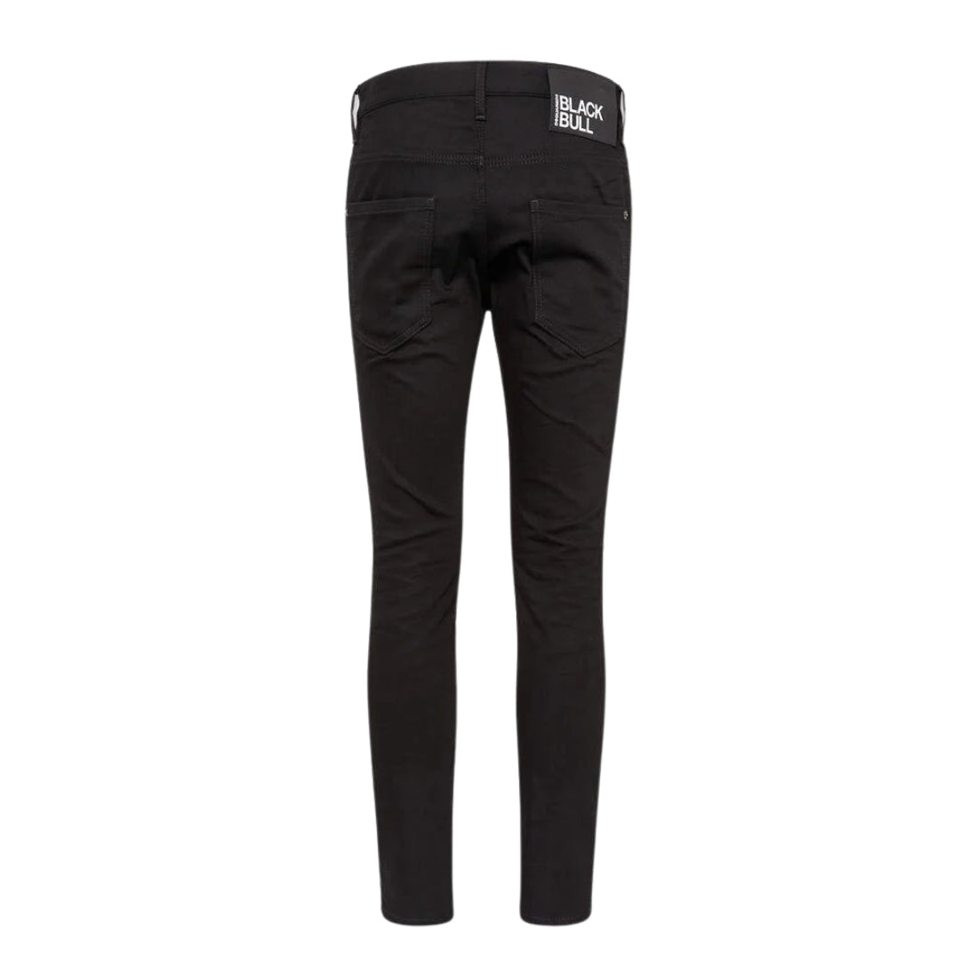 Dsquared2 Black Bull Badge Black Denim Pants W28