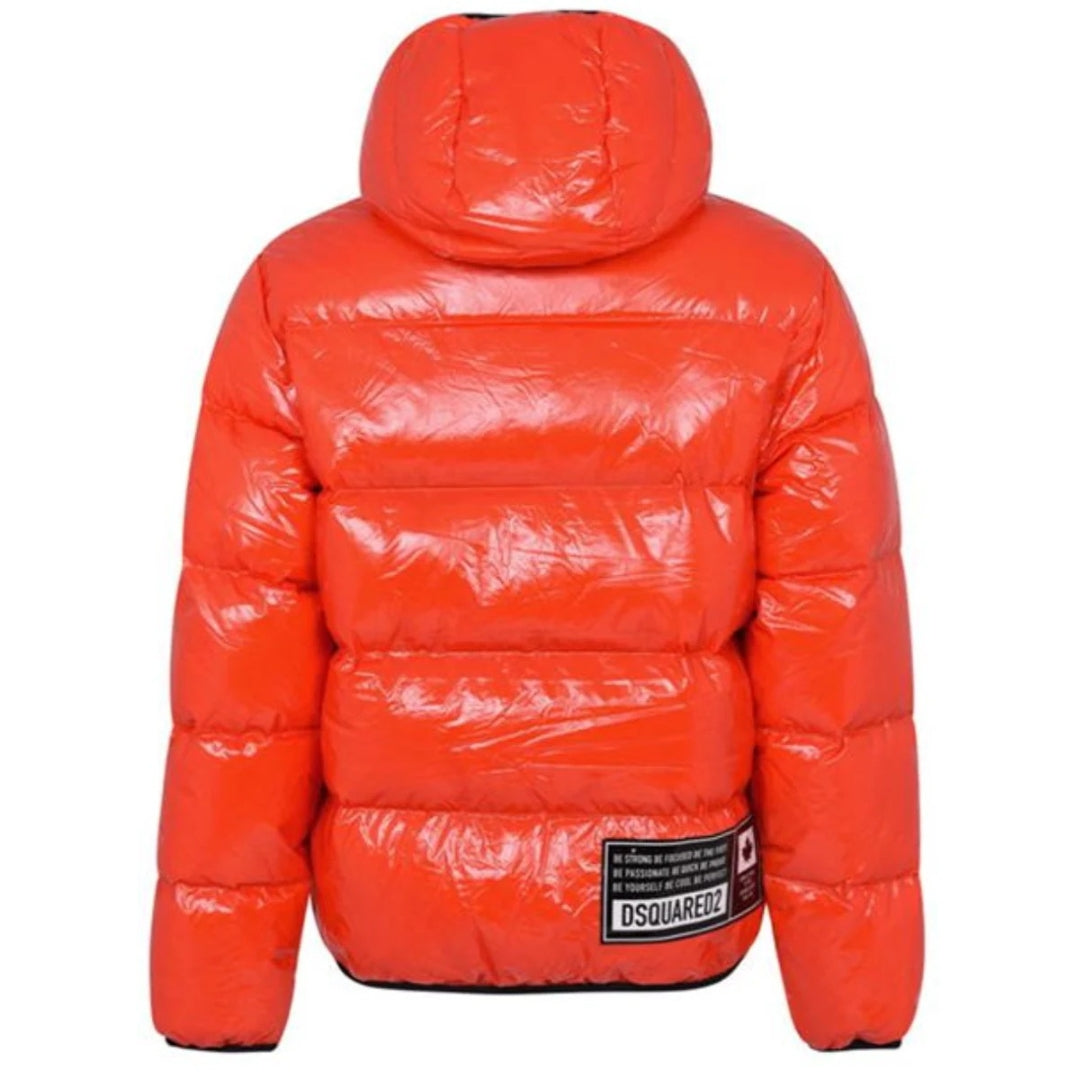 DSQUARED2 S74AM1201 S54056 DOWN JACKET 187 ORANGE BLOUSON Mens 48