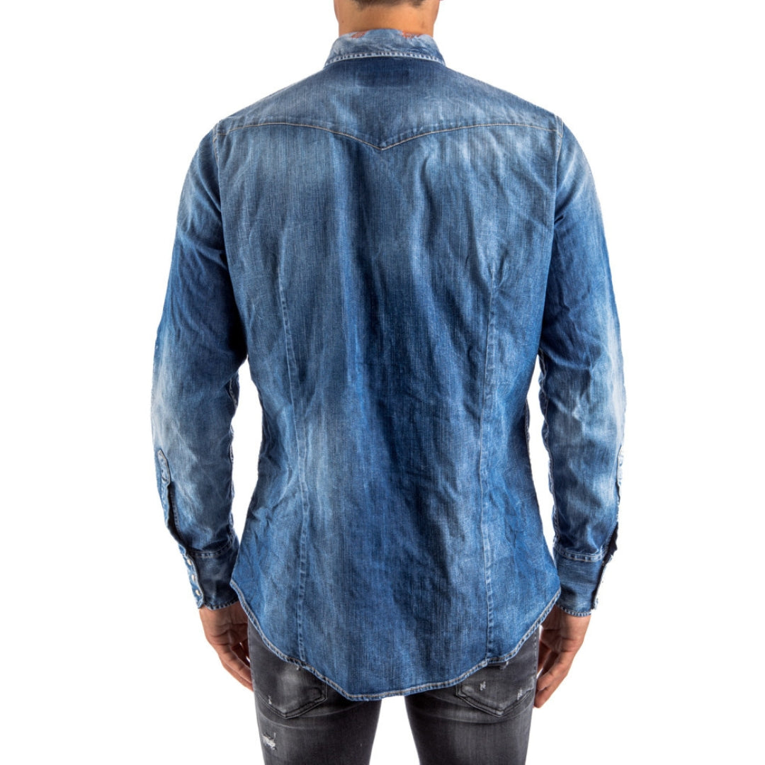 Dsquared2 Classic Western Shirt Blue Denim Shirt
