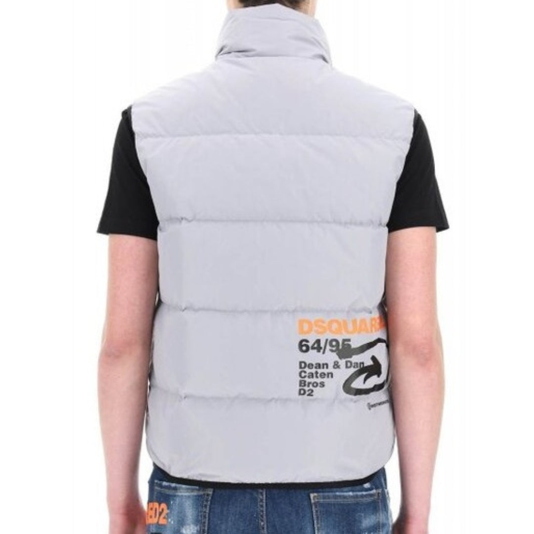 Dsquared2 Arrow Puff Vest Grey Down Gilet Jacket