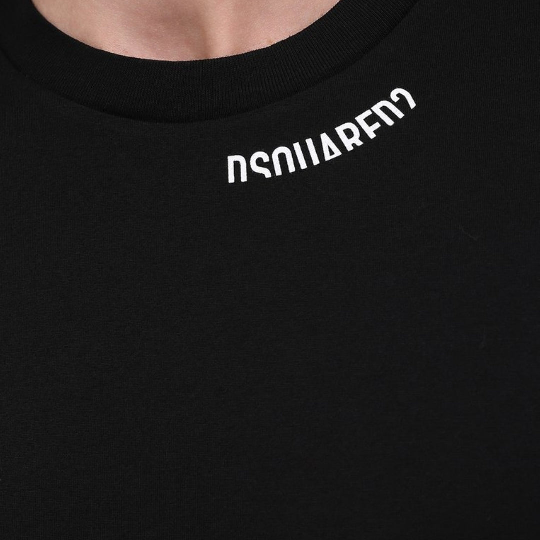 Dsquared2 Cool Fit Logo Around Collar Black T-Shirt