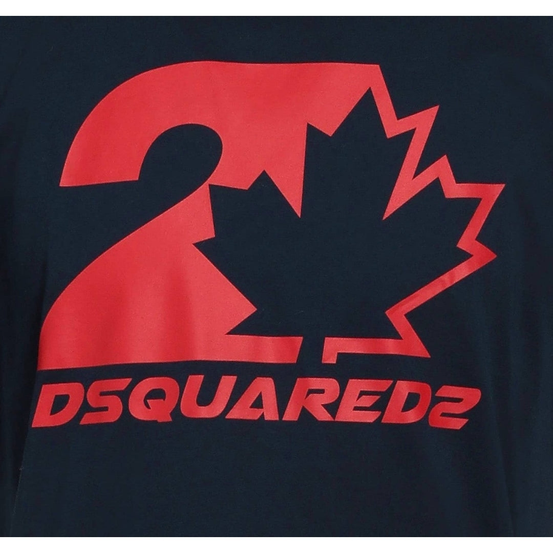 Dsquared2 Cool Fit Maple Leaf Dark Navy Blue T-Shirt