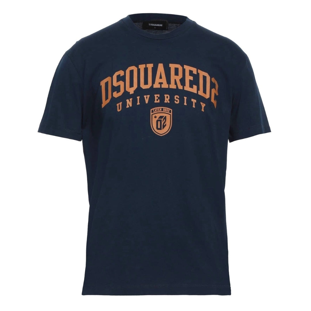 Dsquared2 Cool Fit Varsity Dark Navy Blue T-Shirt