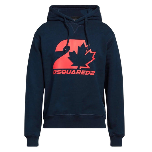 Dsquared2 Cool Fit Maple Leaf Navy Blue Hoodie