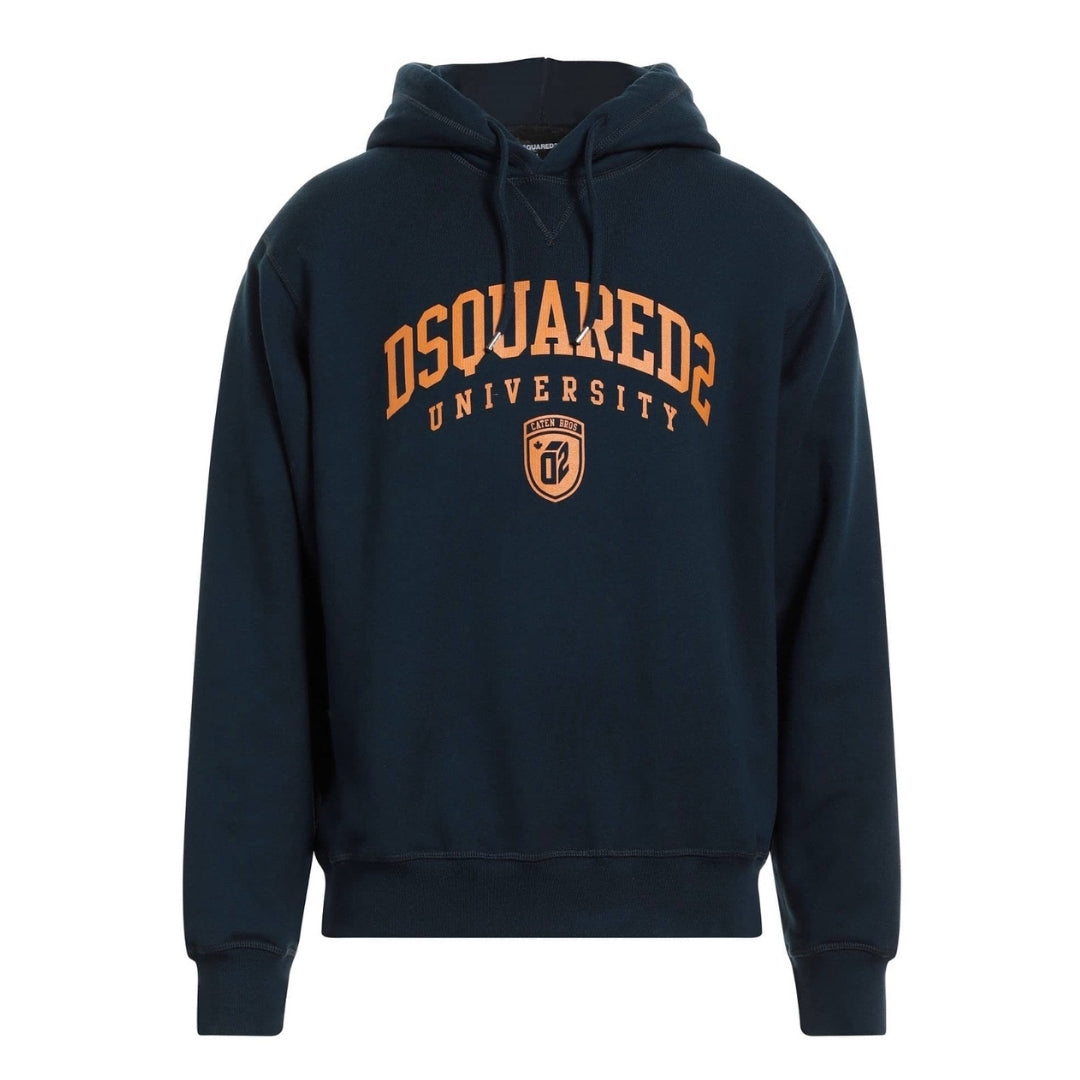 Dsquared2 Cool Fit Varsity Design Dark Navy Blue Hoodie