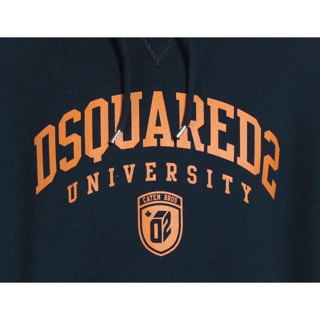 Dsquared2 Cool Fit Varsity Design Dark Navy Blue Hoodie