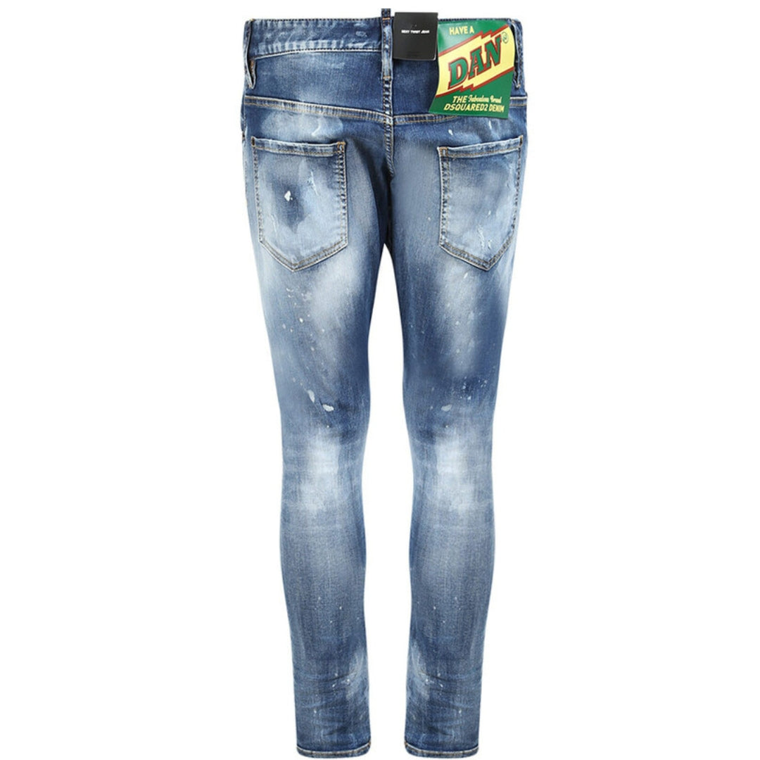Dsquared2 Sexy Twist Jean Blue Denim Pants