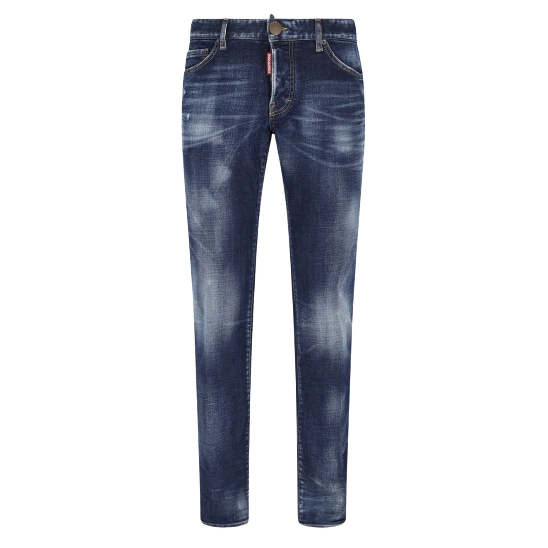Dsquared2 Skater Jean Canadian Flag Badge Blue Wash Jeans