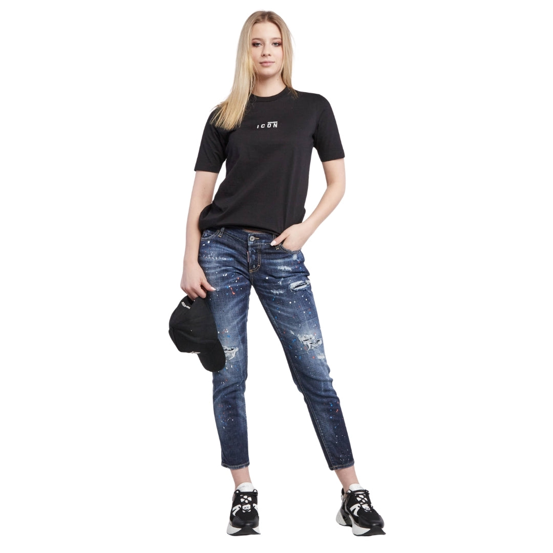 DSQUARED2 Icon Small Chest Logo Black T-Shirt XXS