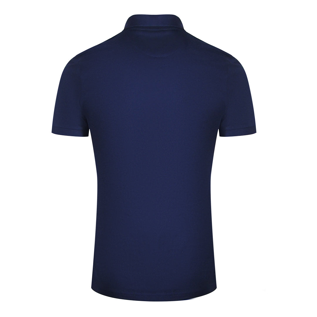 Lyle & Scott Navy Blue Co-ordinate Print Logo Short Sleeved Polo Shirt