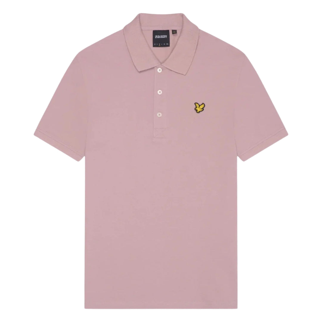 Lyle & Scott Field Thistle Pink Plain Polo Shirt