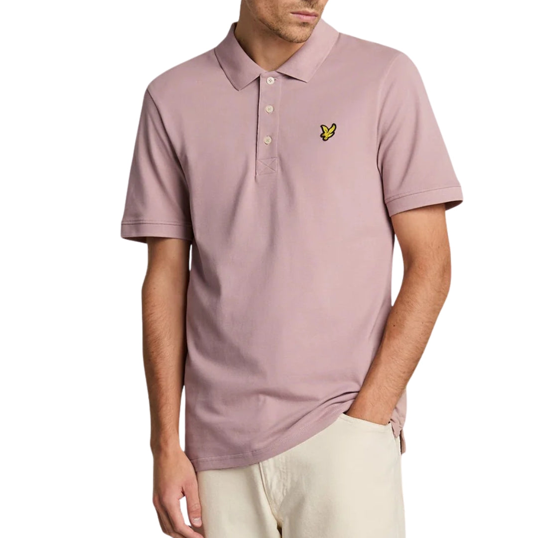 Lyle & Scott Field Thistle Pink Plain Polo Shirt