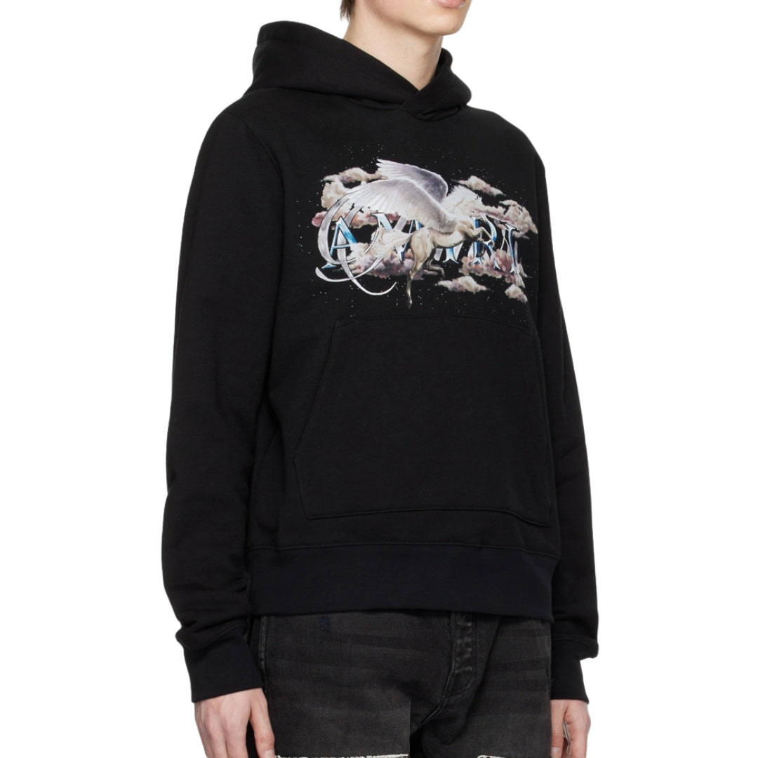 Amiri Pegasus Script Hoodie Black