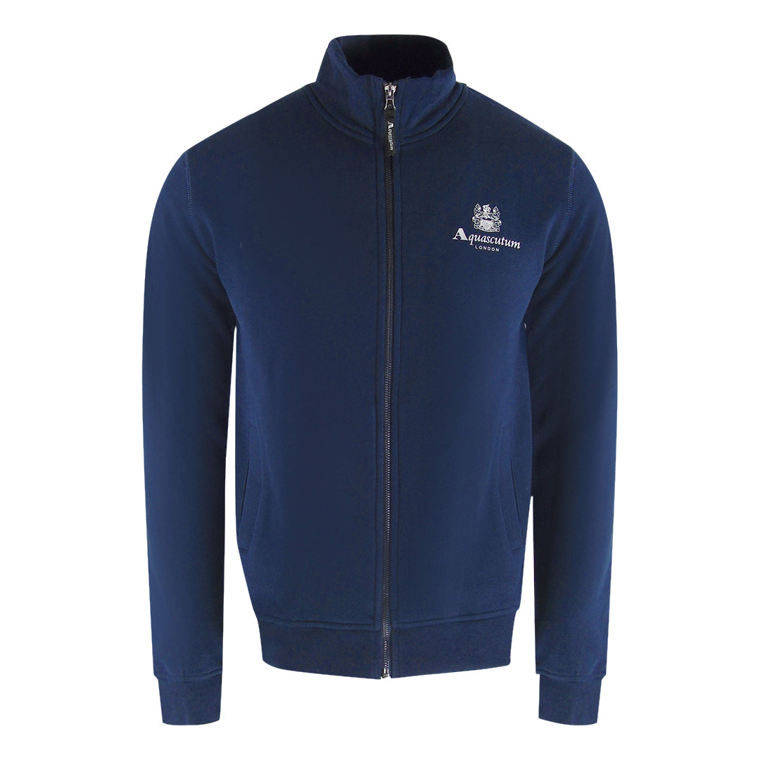 Aquascutum Active Zip Up Navy Blue Sweatshirt