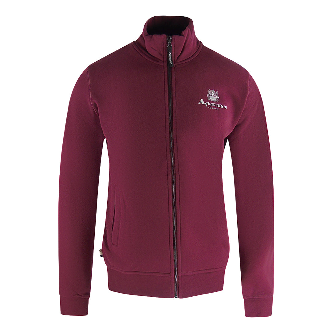 Aquascutum Active Zip Up Burgundy Sweatshirt