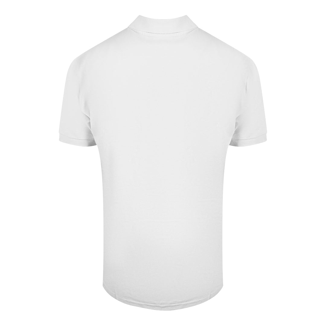 Cavalli Class Bold Logo White Polo Shirt