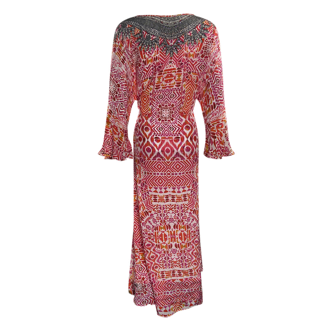 Inoa Fashion Shiraz/1923 Sleeve Long Kaftan With Frill Womens