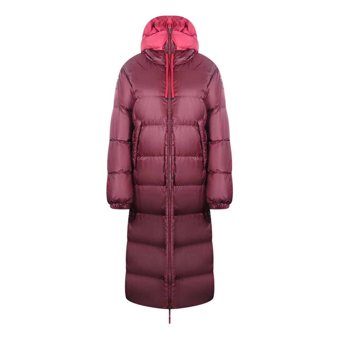 Parajumpers Sleeping Bag Reversible Red Long Hooded Down Jacket