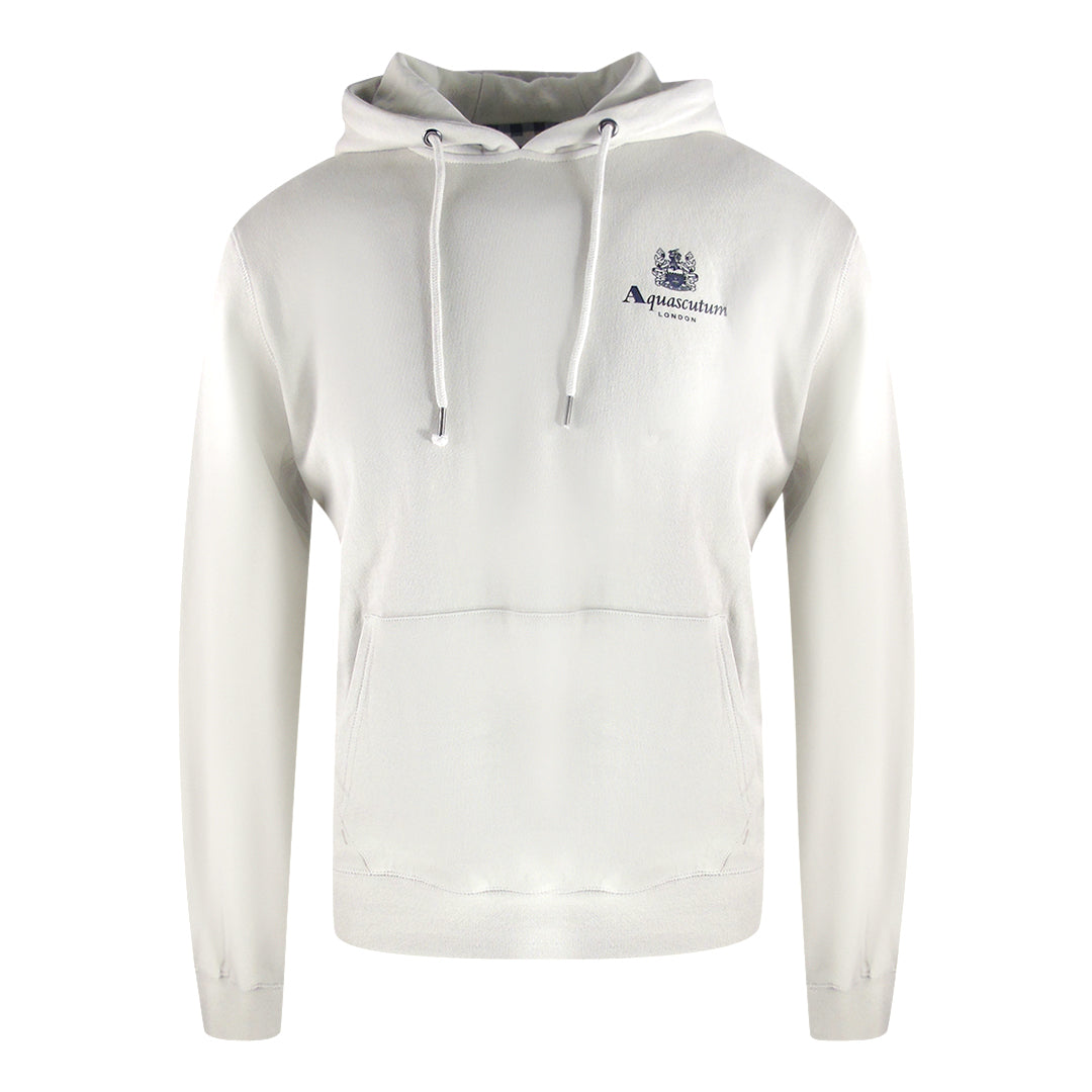 Aquascutum Active Small Logo Antartica White Hoodie