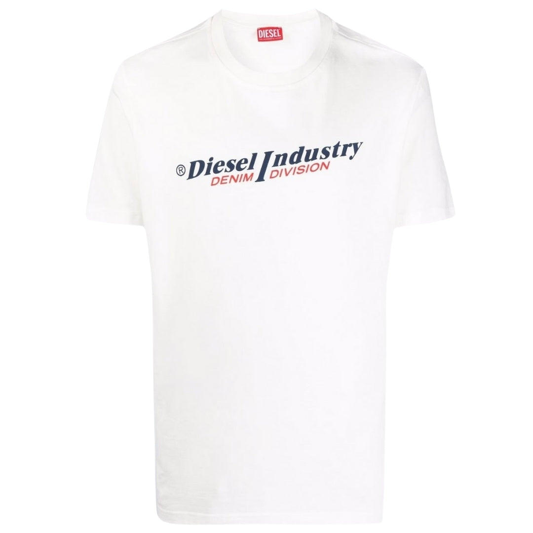 Diesel Industry Denim Logo White T-Shirt