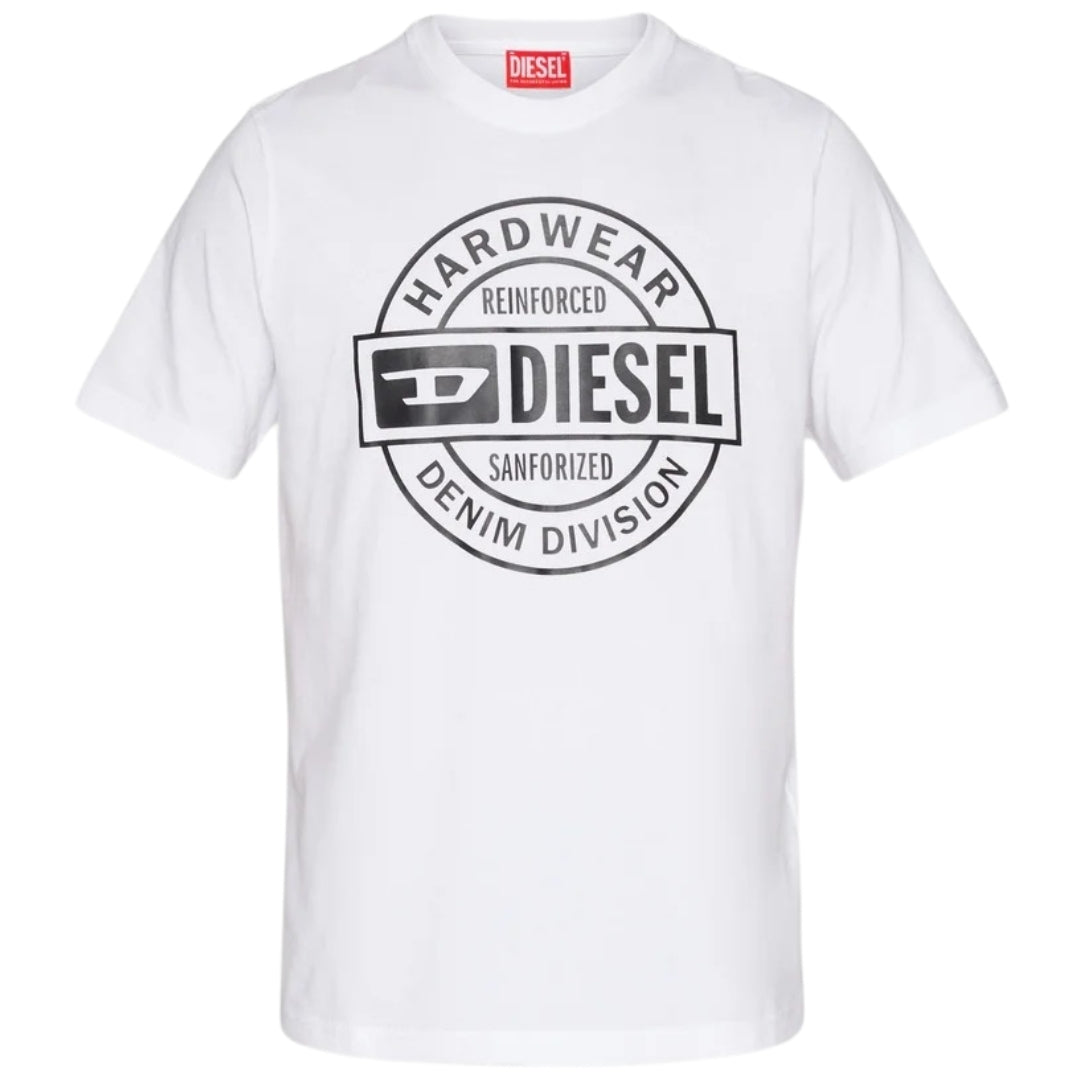 Diesel Hardwear Denim Division Logo White T-Shirt – Nova Clothing