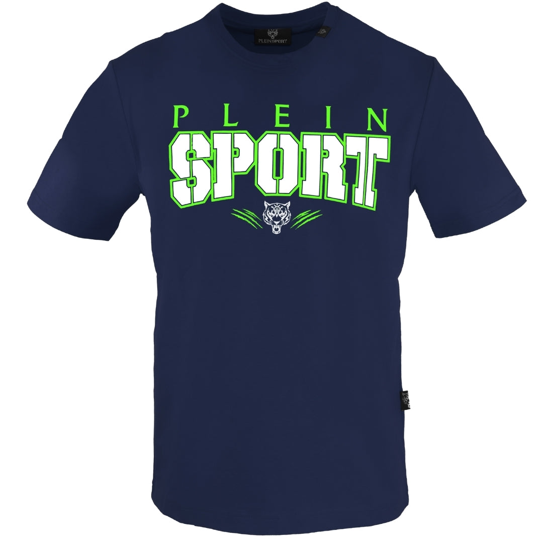 Plein Sport Bold Sport Logo Navy Blue T-Shirt