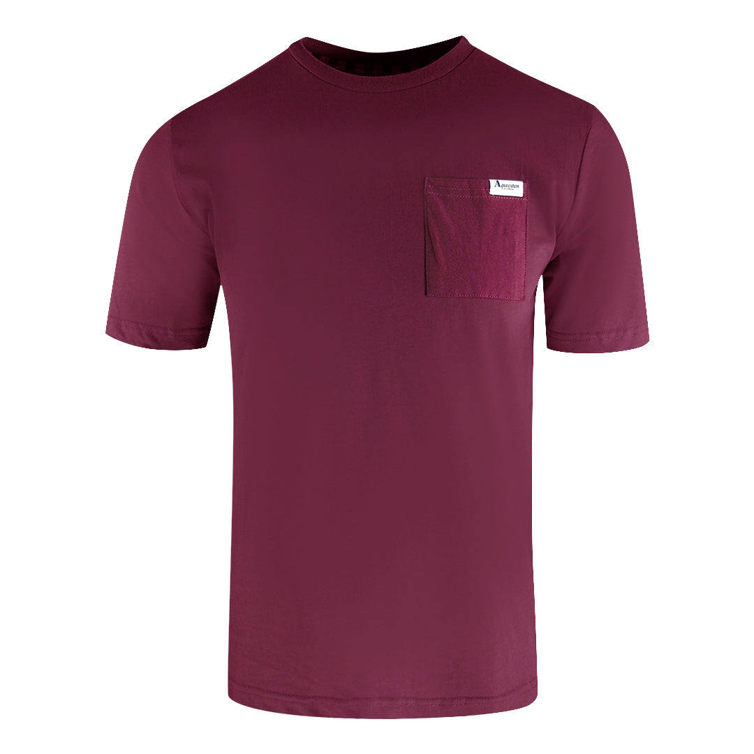 Aquascutum Active Small Pocket Burgundy T-Shirt