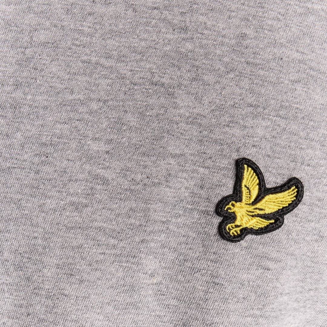 Lyle & Scott Plain Grey Embroidered Crew Neck T-Shirt