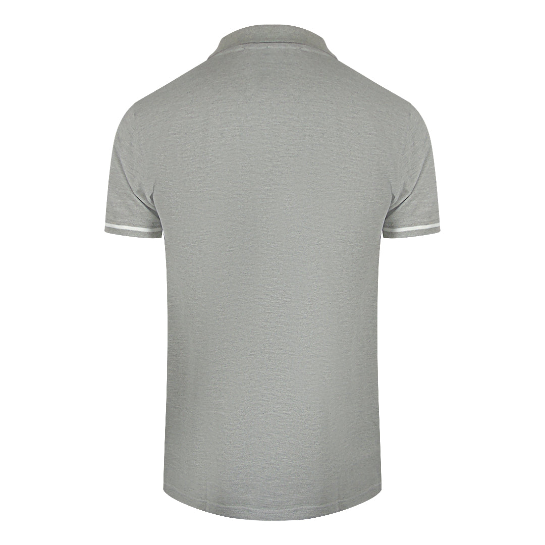 Cavalli Class Bold Stripe Collar Grey Polo Shirt