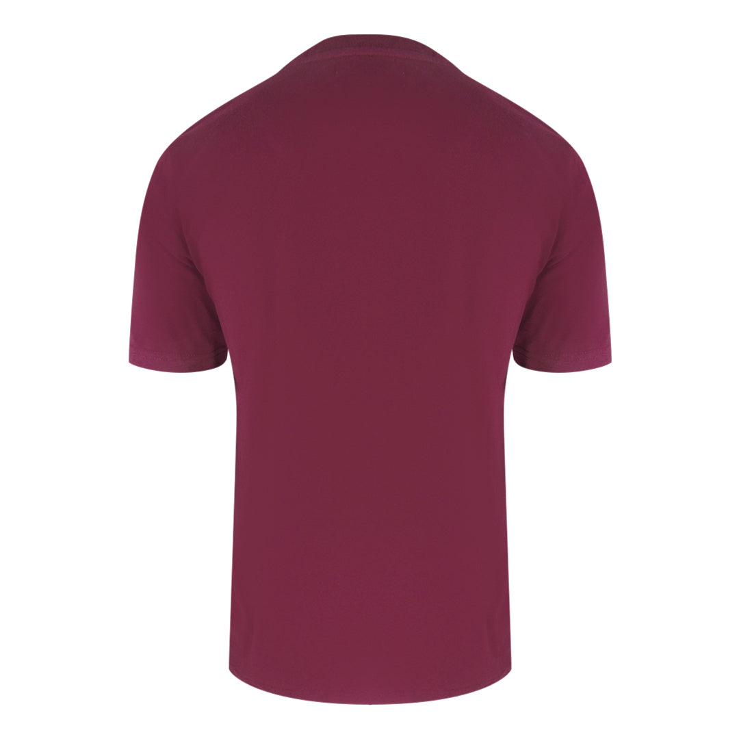 Aquascutum Active Check Pocket Burgundy T-Shirt