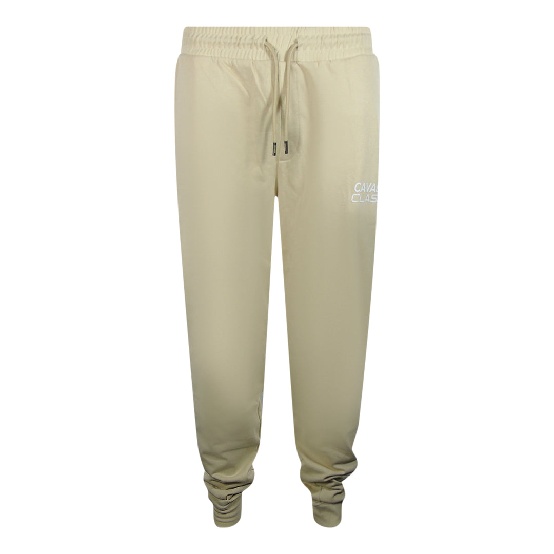 Cavalli Class Bold Logo Beige Sweatpants