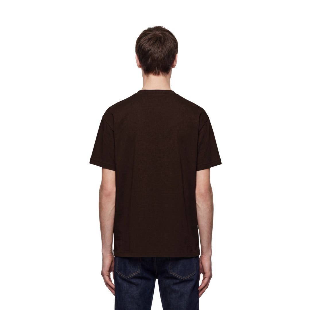 By Lanvin Paris Chest Logo Dark Brown T-Shirt S