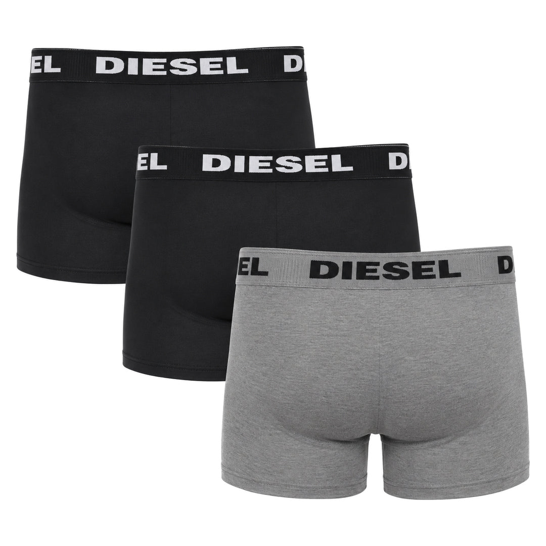 Diesel UMBX-Shawn-Out Boxers Black & Grey Men's 3 Pack Boxer Trunks L
