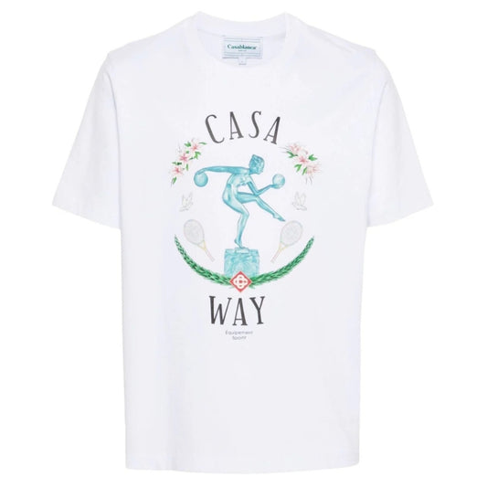 Casablanca Statue En Marbe Design White T-Shirt S